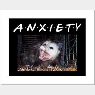 ANXIETY Opossum Posters and Art